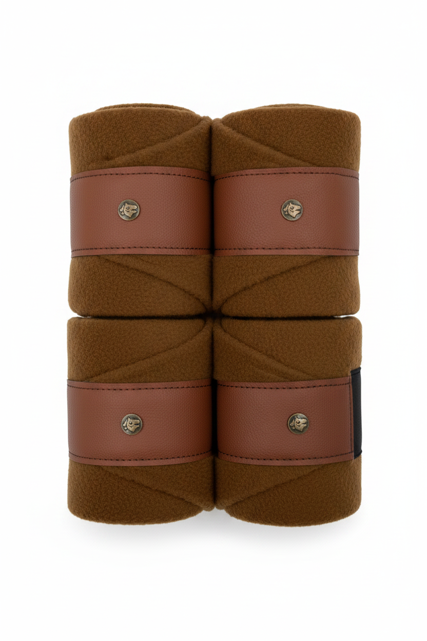Sixteen Cypress Leatherette Polos, Camel & Cognac