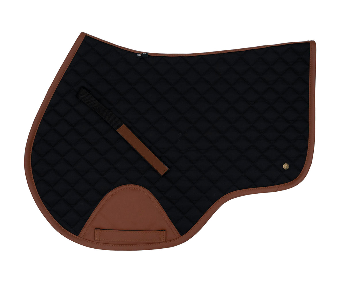 16C Close Contact Black &amp; Cognac Saddle Pad