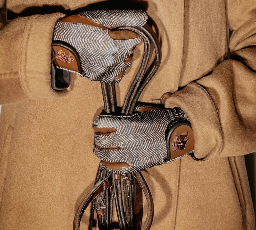 Sixteen Cypress Brown Herringbone Gloves
