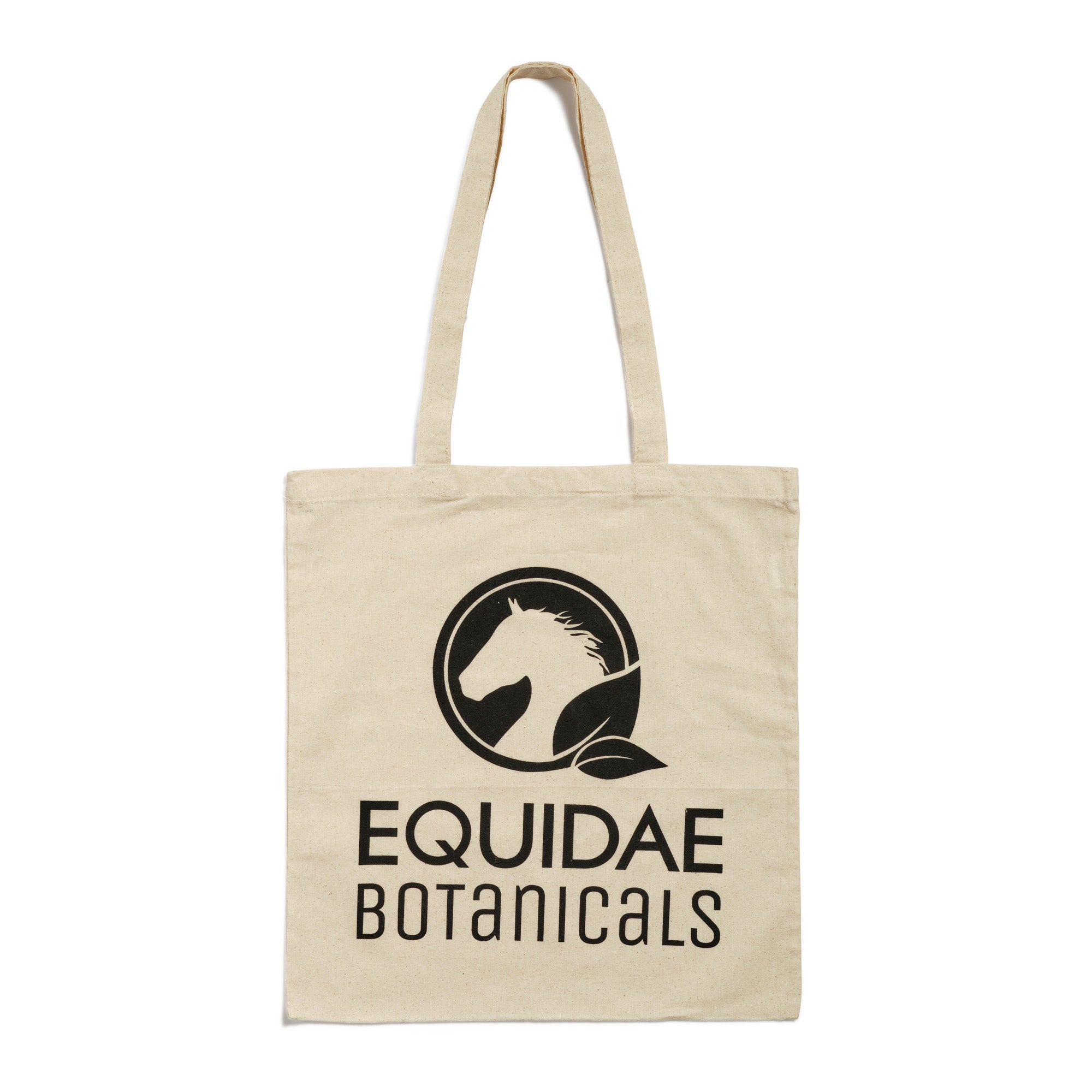 The Equidae Botanicals branded calico bag theat the bundle comes in