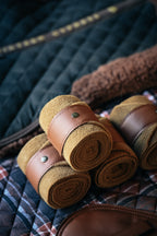 Sixteen Cypress Leatherette Polos, Camel & Cognac