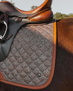 Sixteen Cypress Dressage Pad, Herringbone & Cognac