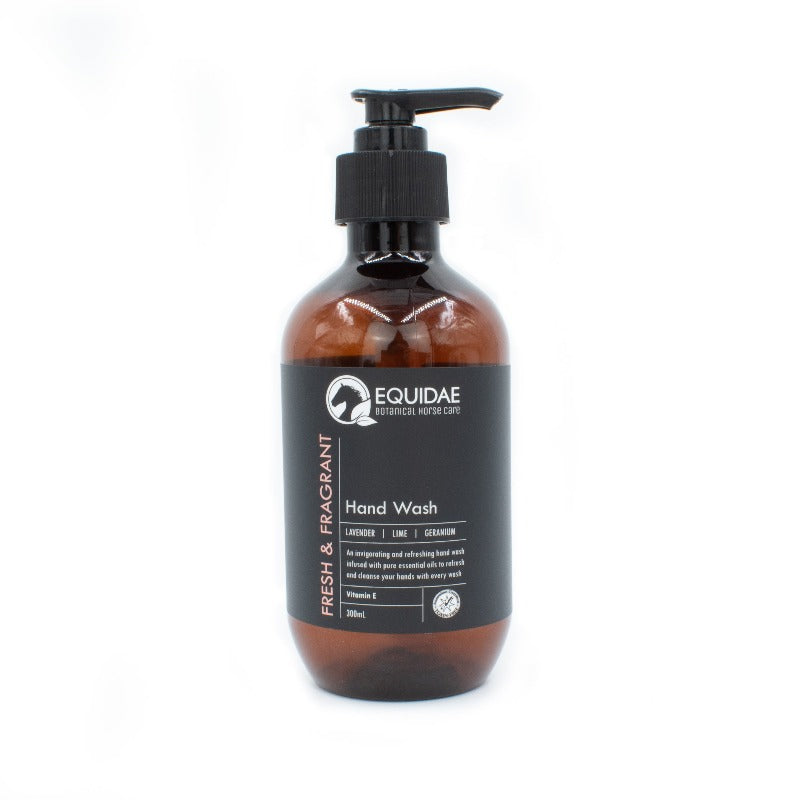 Pamper, cleanse and refresh your hard working hands with FRESH & FRAGRANT Hand Wash. An all natural cleansing gel infused with botanical extracts and pure essential oils to ignite your senses and soothe your skin and leaving your hands clean and refreshed with every use. The perfect gift for all horse owners & riders. Equidae Botanical Horse Care