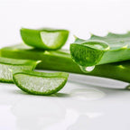 Table with aloe vera being crushed to be added to aloe vera Queensland itch treatment for horses